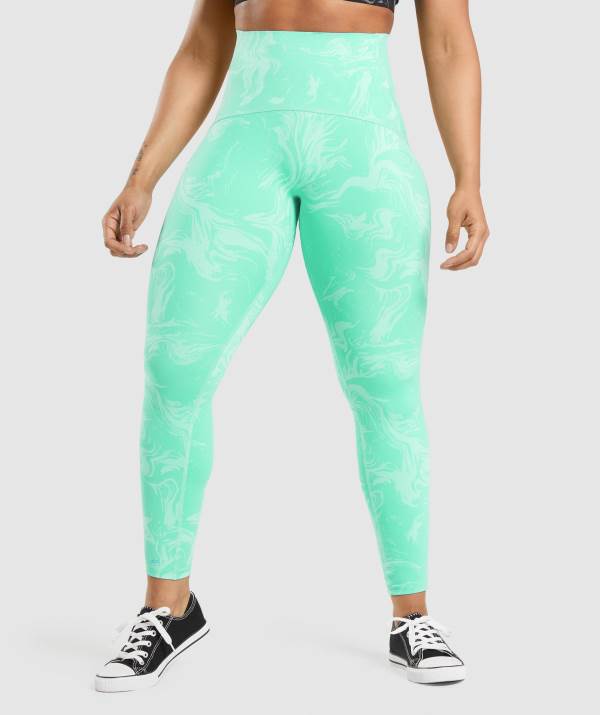 Damske Legíny Gymshark GS Power High Rise Svetlo Tyrkysové | FH3264159